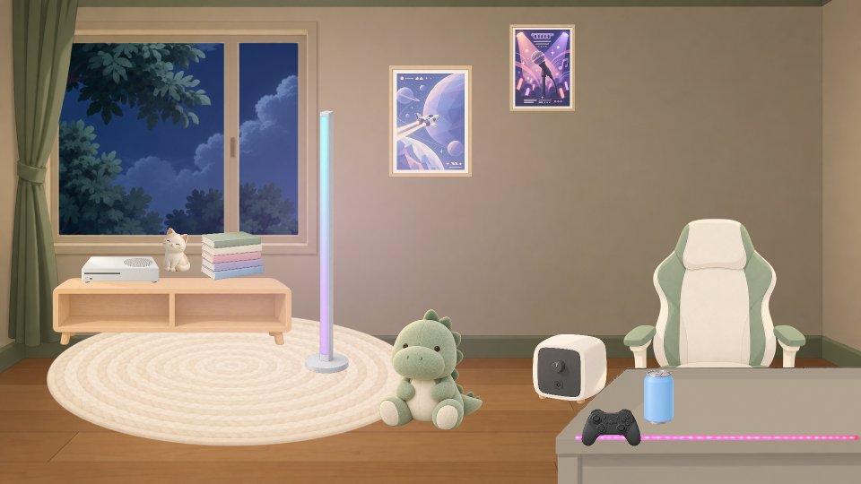 夜のゲーム部屋